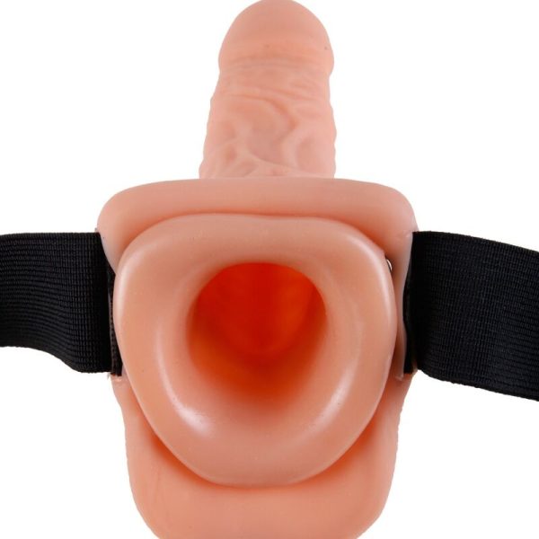 FETISH FANTASY SERIES – reguliuojamas diržas su nuotoliniu valdymu realistiškas penis su kiaušidėmis 17.8 cm