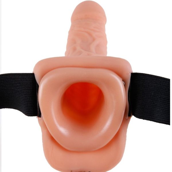 FETISH FANTASY SERIES – reguliuojamas diržas su nuotoliniu valdymu realistiškas penis su kiaušidėmis 23 cm