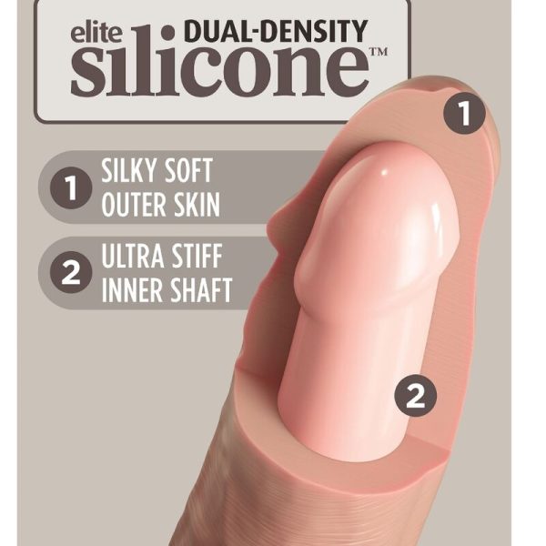 KING COCK – elite realistiškas silikoninis dildas 17.8 cm - Image 3