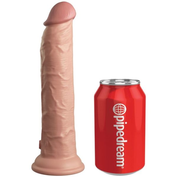 KING COCK – elite realistiškas dildas vibratorius su silikono nuotoliniu valdymo pultu 23 cm