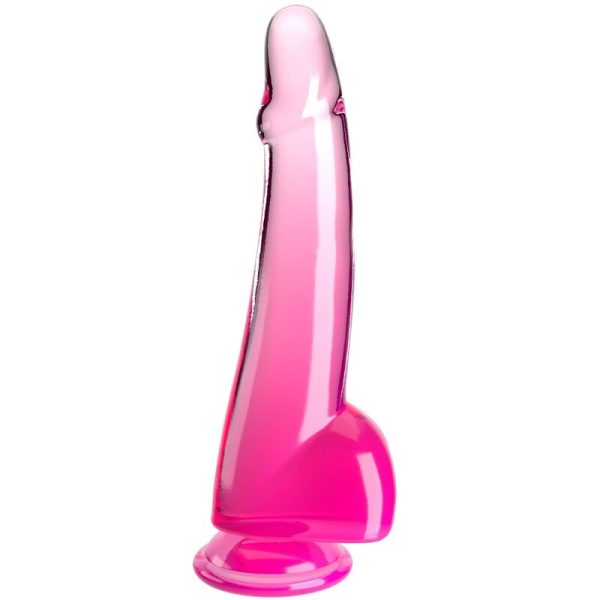 KING COCK – aiškus dildas su kiaulėmis 19 cm rožinis
