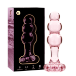 NEBULA SERIES BY IBIZA - MODEL 1 ANAL PLUG, BOROSILICATE GLASS, PINK