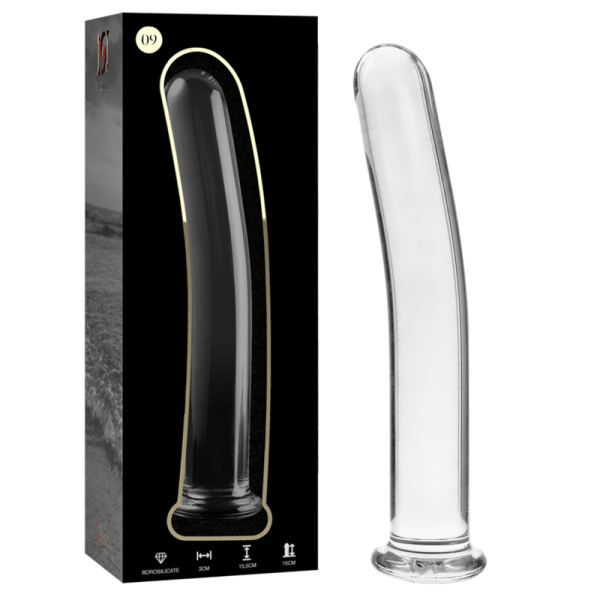 NEBULA SERIES BY IBIZA – modelis 9 dildo iš borosilikato stiklo aiškus 15.5 cm -o- 2.5 cm