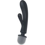 SATISFYER VIBRATOR – satisfyer - triple lover triušio vibratorius masažuoklis pilkas