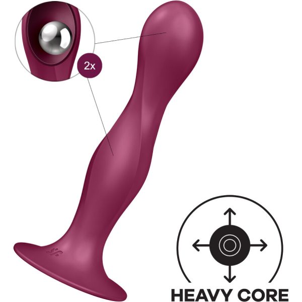 SATISFYER PLUGS – satisfyer - dublinis kamštis silikoninis dildas garnet - Image 3