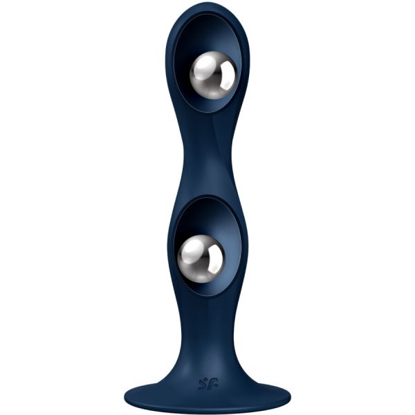 SATISFYER PLUGS – satisfyer - dubulių kamštis silikoninis dildas mėlynas - Image 2