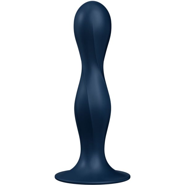 SATISFYER PLUGS – satisfyer - dubulių kamštis silikoninis dildas mėlynas