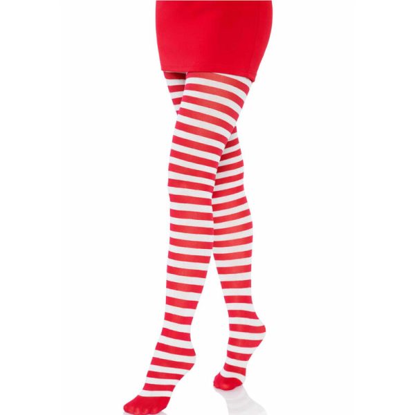 LEG AVENUE HOSIERY – leg avenue - balti/raudoni raštų pantalonai - Image 2