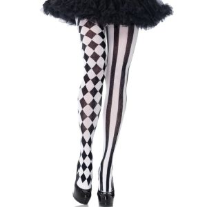 LEG AVENUE HOSIERY Harlequino Nailono Pėdkelnės