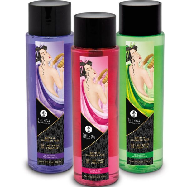 SHUNGA BATH EXPERIENCE – shunga - vonios ir dušo gelis šaldytos čeresnės 370 ml - Image 2