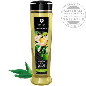 SHUNGA OILS – shunga - organinis masažų aliejus žaliosios arbatos 240 ml