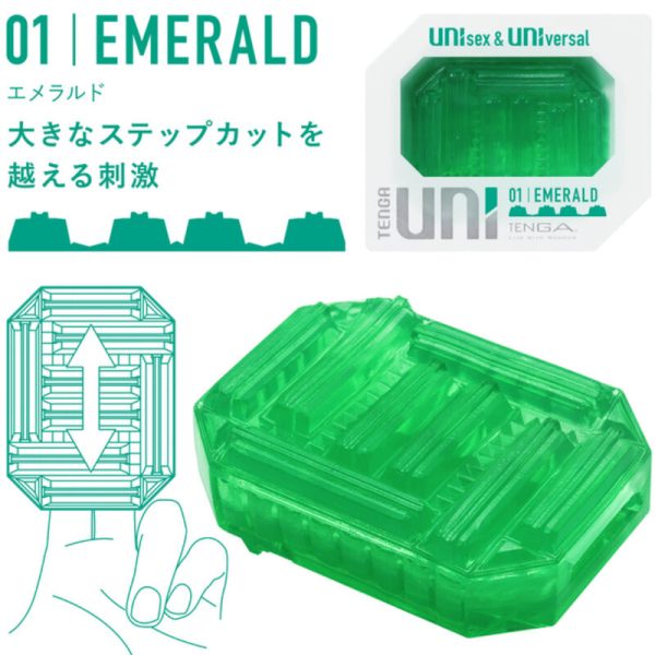 TENGA – uni emerald masturbatoro pirštinė - Image 2