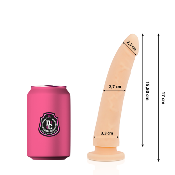 DELTACLUB – delta club - žaislai dildas natūralus medicininis silikonas 17 cm -o- 3 cm