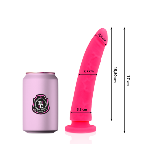 DELTACLUB – DELTACLUB - rožinis dildas medicininis silikonas 17 cm -o- 3 cm