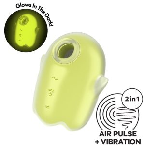 SATISFYER AIR PULSE – satisfyer - švytuoklis ghost air pulse & vibratorius geltonas