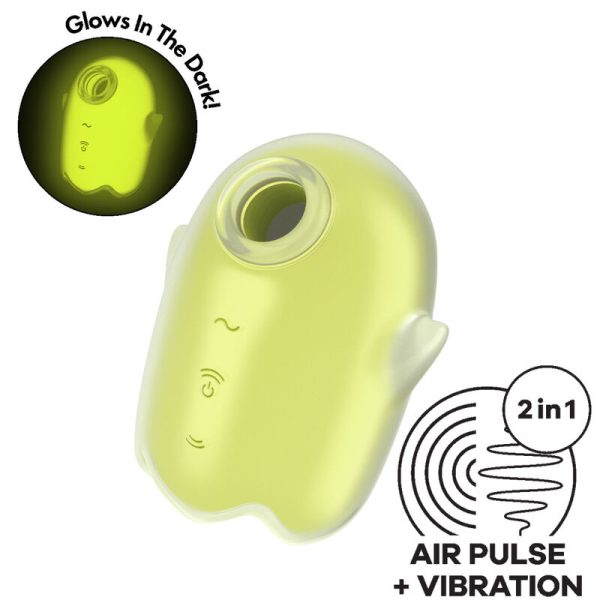 SATISFYER AIR PULSE – satisfyer - švytuoklis ghost air pulse & vibratorius geltonas