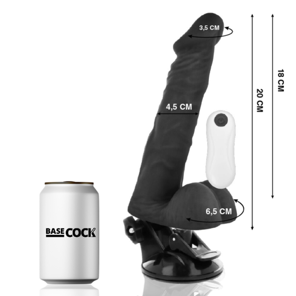 BASECOCK – realistiškas lankstus nuotolinis valdymas juodas 20 cm -o- 4.5 cm - Image 2