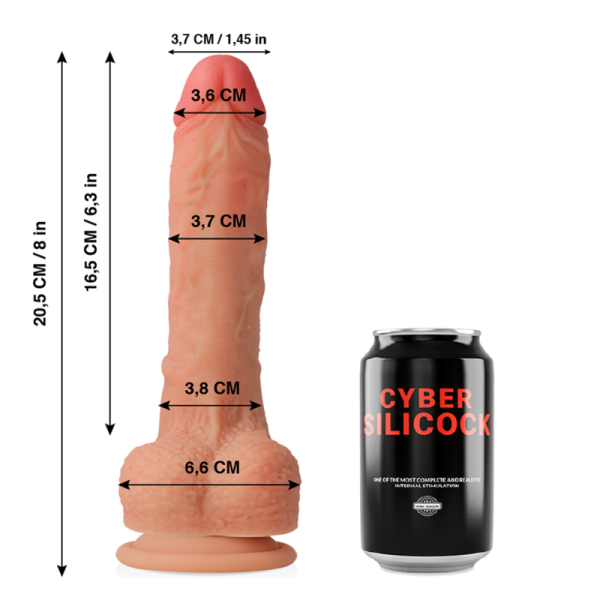 CYBER SILICOCK – connor ultra realistiškas minkštas skystas silikonas 20.5 cm -o- 3.7 cm - Image 2