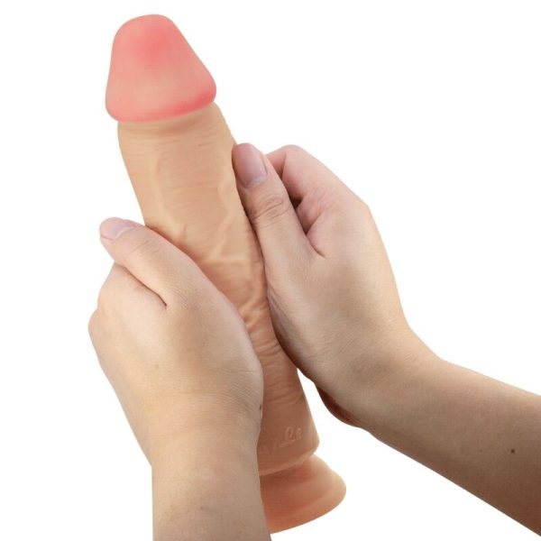 PRETTY LOVE HIGH GRADE – pretty love - sliding skin serija realistiškas dildas su sliding skin siurbimo puodeliu kūno spalvos 23.4 cm - Image 3