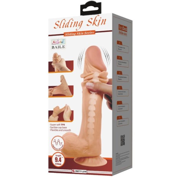 PRETTY LOVE HIGH GRADE – pretty love - slidinčios odos serija realistiškas dildas su slidinčios odos siurbimo puodeliu ir nuotoliniu valdymo pultu mėsa 24 cm - Image 2