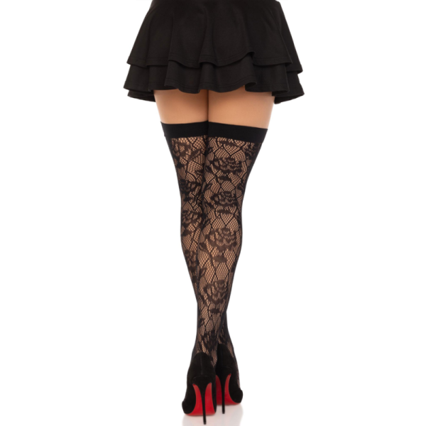 LEG AVENUE HOSIERY – leg avenue - kraštova rūtos tinklinės puskojos juodos - Image 2