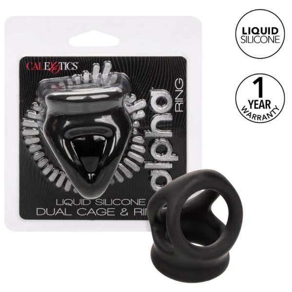 CALEXOTICS – alpha dual cage ring juodas - Image 2