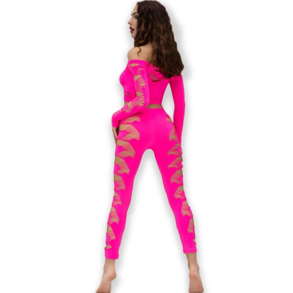 CHILIROSE SETS – chilirose - cr 4632 top & pant fuchsia s/l - Image 2
