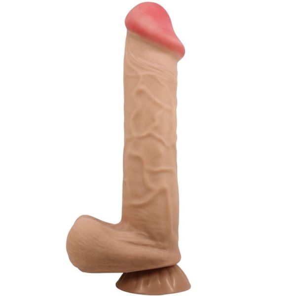 PRETTY LOVE HIGH GRADE – pretty love - sliding skin serija realistiškas dildas su sliding skin siurbimo puodeliu kūno spalvos 26 cm - Image 3