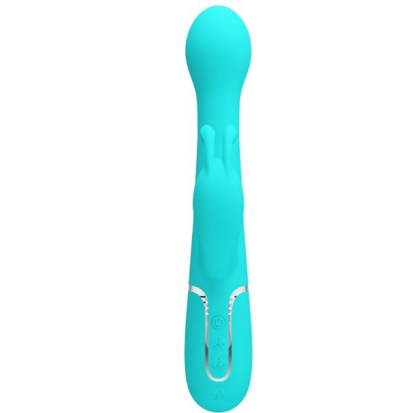 PRETTY LOVE FLIRTATION – pretty love - dejon triušis vibratorius 3 in 1 multifunkcinis aqua žalias - Image 2