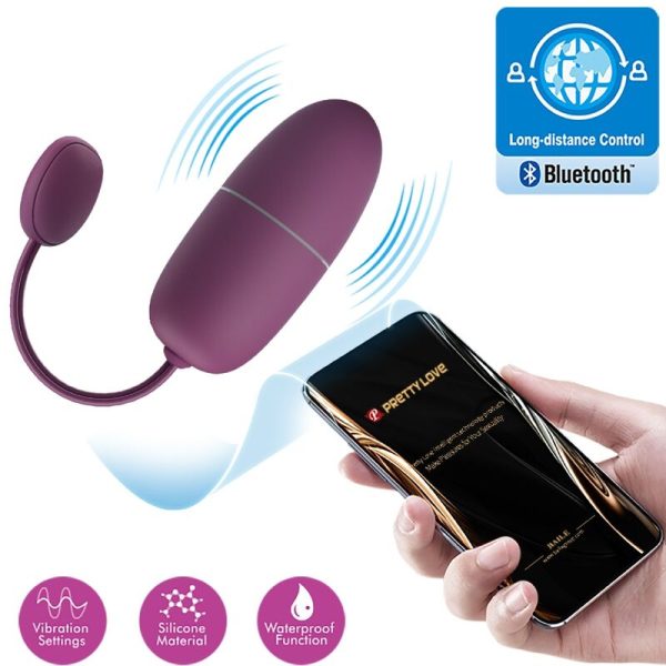 PRETTY LOVE BOTTOM – pretty love - nymph vibrating egg aplikacijos valdymas lila