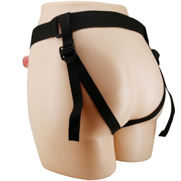PRETTY LOVE – universalūs mavis diržai su dildų 19 cm natūralus - Image 2