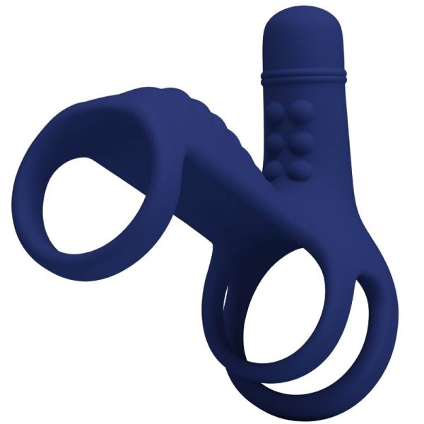 PRETTY LOVE MALE – pretty love - elish vibrating ring with extension mėlynas