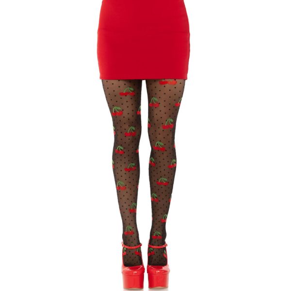 LEG AVENUE HOSIERY – leg avenue - juodasis čeresinis punštas