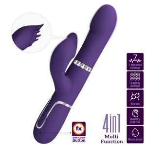 PRETTY LOVE Zalin Rabbit Vibrator 4 in 1 Violetinis