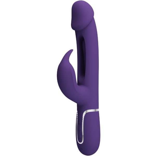 PRETTY LOVE FLIRTATION – pretty love - kampas rabbit 3 in 1 multifunkcinis vibratorius su liežuviu violetinis - Image 2