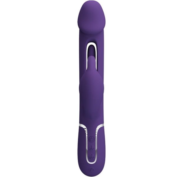 PRETTY LOVE FLIRTATION – pretty love - kampas rabbit 3 in 1 multifunkcinis vibratorius su liežuviu violetinis - Image 3