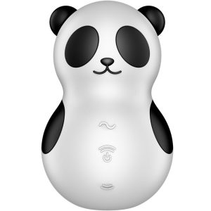 SATISFYER AIR PULSE – satisfyer - kišeninis pandas stimuliatorius ir vibratorius juodas ir balta