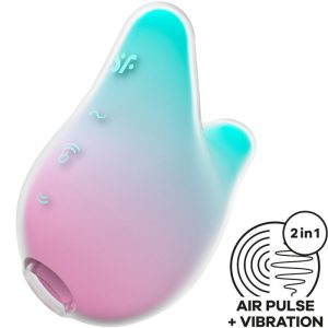 SATISFYER AIR PULSE – satisfyer - undinės vibracijos stimuliatorius ir vibratorius mėlyna ir rožinė