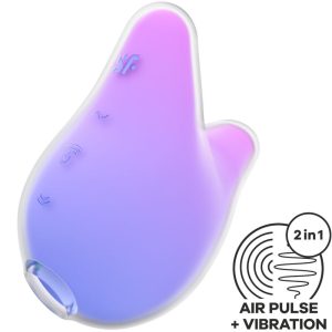 SATISFYER AIR PULSE – satisfyer - undinės vibracijos stimuliatorius ir vibratorius violetinis ir rožinis