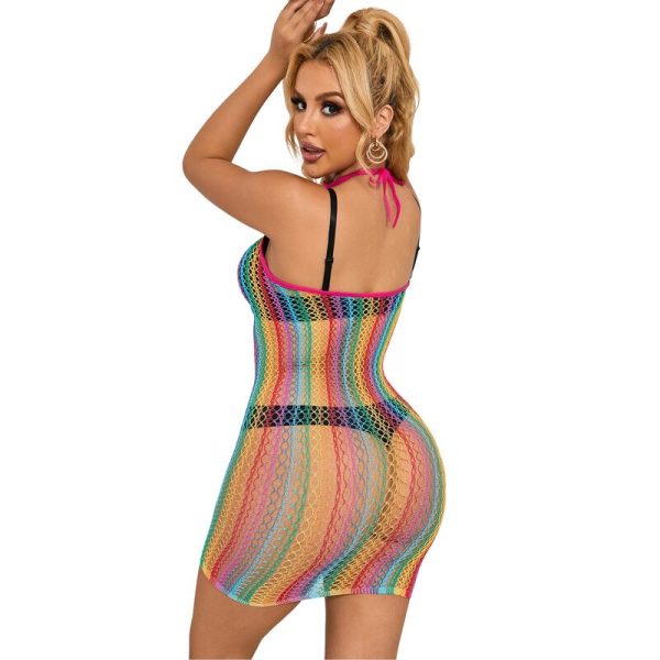 SUBBLIME DRESSES – subblime - 952341 vaivorykštės tinklinis suknelė vienas dydis - Image 2