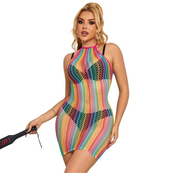 SUBBLIME DRESSES – subblime - 952341 vaivorykštės tinklinis suknelė vienas dydis