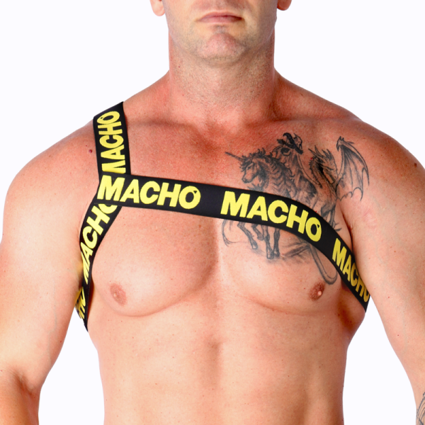 MACHO UNDERWEAR – macho - romėniškas diržas geltonas l/xl