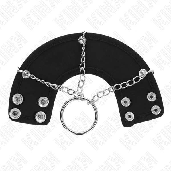 KINK RING POWER – kink - 4 cm penio žiedas su 7 cm metaline grandine ir oda - Image 3
