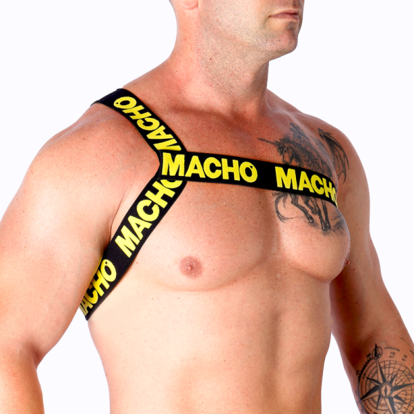 MACHO UNDERWEAR – macho - romėniškas diržas geltonas s/m - Image 2