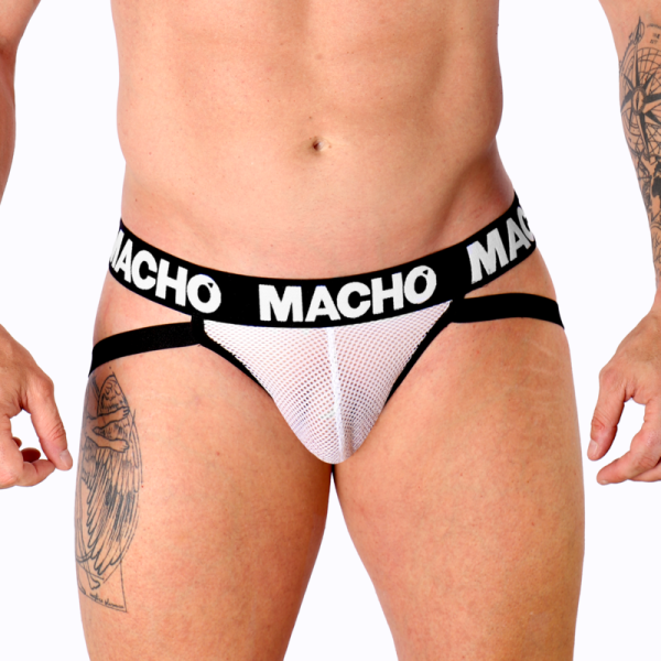 MACHO UNDERWEAR – macho - mx26x1 jock grid balta l
