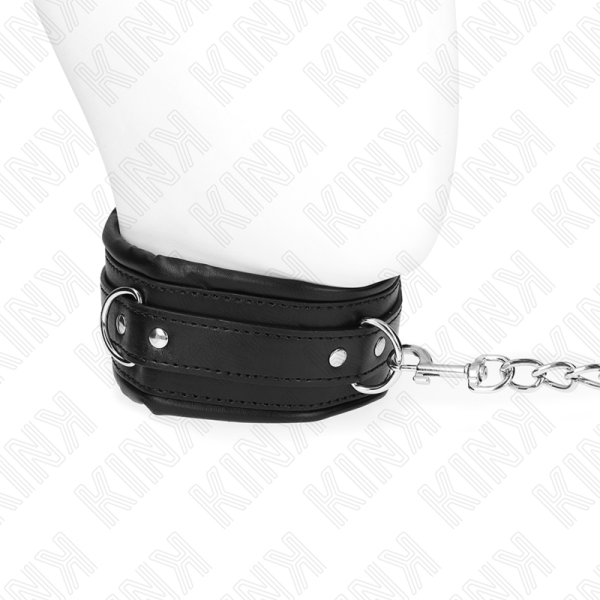 KINK COLLAR & GAG – kink - sunkus kaklo vėrinys su diržu 65 cm modelis 4 reguliuojamas 36.5-50 cm - Image 3