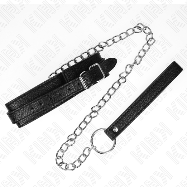 KINK COLLAR & GAG – kink - gyvatės rašto kaklo vėrinys su pavadėliu 65 cm