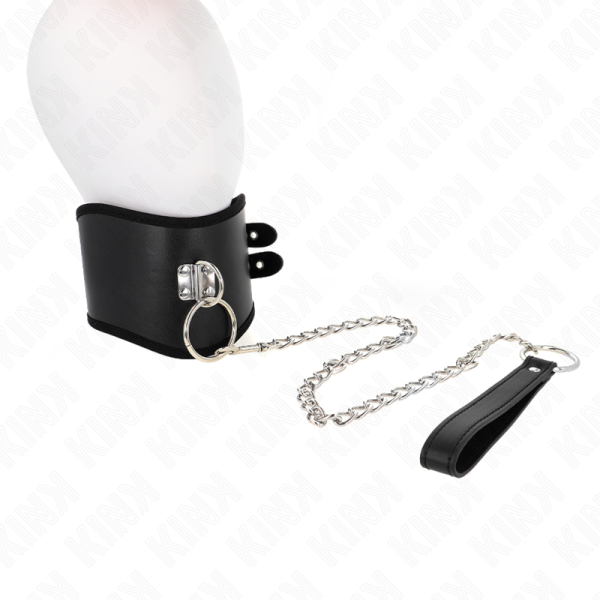 KINK COLLAR & GAG – kink - kaklo papuošalas 65 cm su platiais diržais reguliuojamas 40-55 cm x 10 cm - Image 3