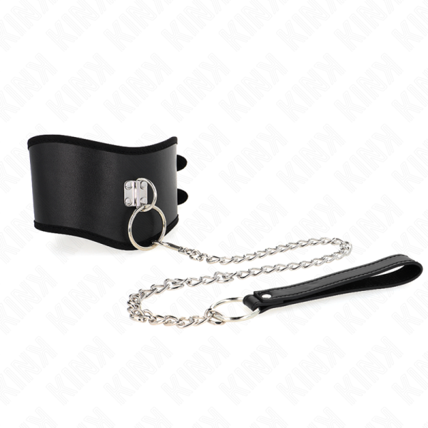 KINK COLLAR & GAG – kink - kaklo papuošalas 65 cm su platiais diržais reguliuojamas 40-55 cm x 10 cm - Image 2