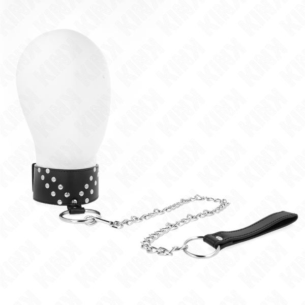 KINK COLLAR & GAG – kink - kaklo papuošalas su diržu 65 cm su v varžtu reguliuojamas 36-43 cm x 5 cm - Image 2